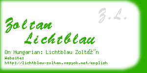 zoltan lichtblau business card